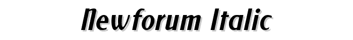 NewForum Italic font